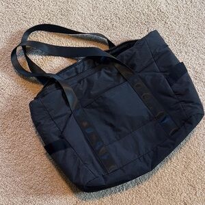 Black Nylon Tote Bag
